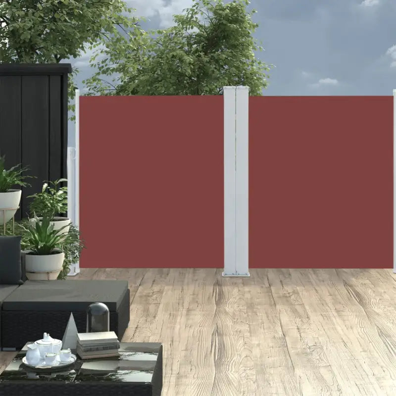 Grote zijluifel voor privacy en bescherming tegen wind en zon - Bruin / 140 x 600 cm / 1 - Parasols en zonneschermen