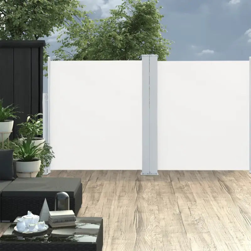 Grote zijluifel voor privacy en bescherming tegen wind en zon - Crème / 170 x 600 cm / 1 - Parasols en zonneschermen