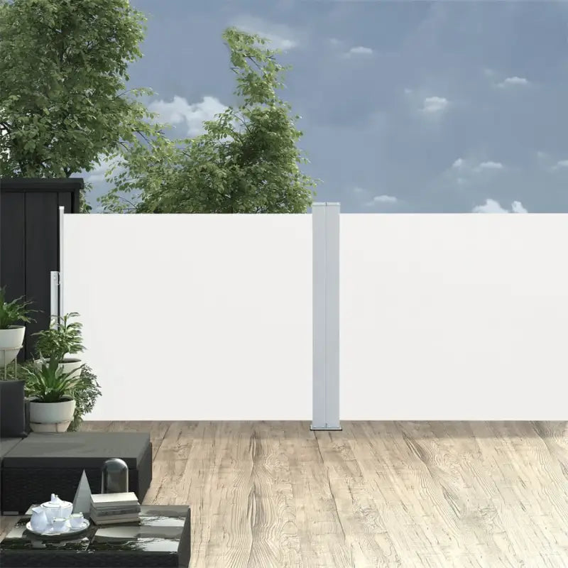 Grote zijluifel voor privacy en bescherming tegen wind en zon - Crème / 140 x 1000 cm / 1 - Parasols en zonneschermen