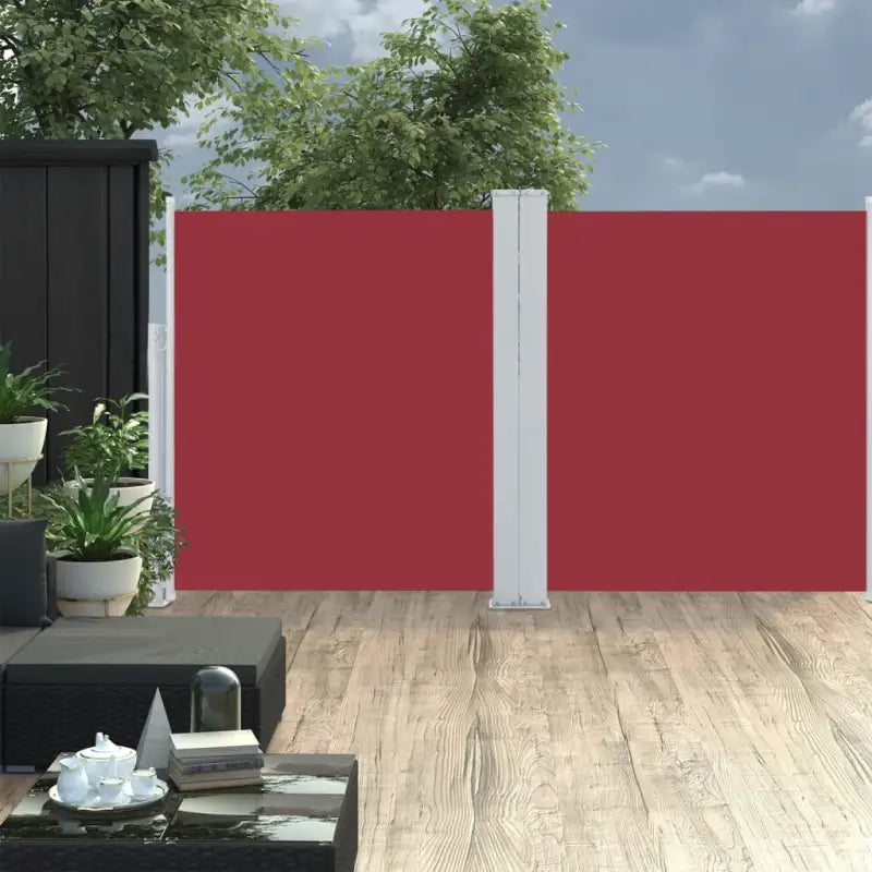Grote zijluifel voor privacy en bescherming tegen wind en zon - Rood / 140 x 600 cm / 1 - Parasols en zonneschermen