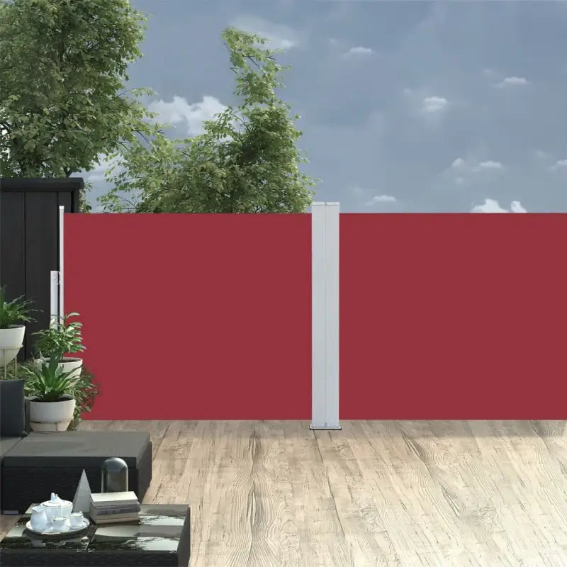 Grote zijluifel voor privacy en bescherming tegen wind en zon - Rood / 140 x 1000 cm / 1 - Parasols en zonneschermen