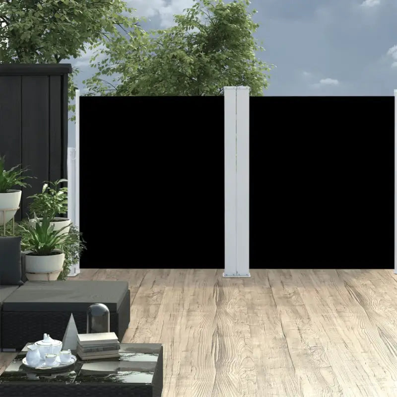 Grote zijluifel voor privacy en bescherming tegen wind en zon - Zwart / 140 x 600 cm / 1 - Parasols en zonneschermen