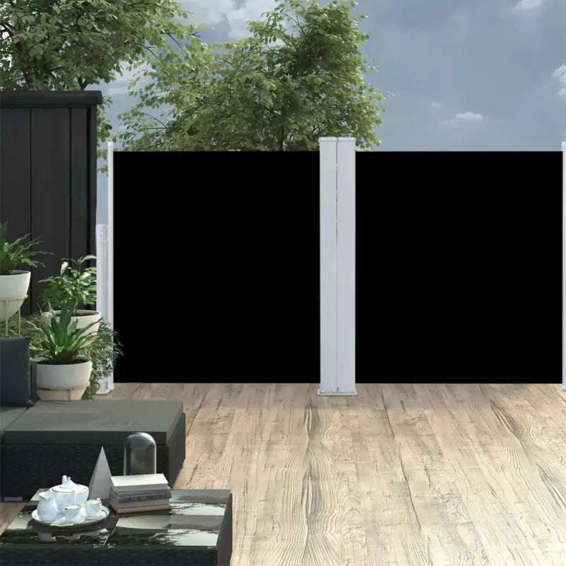 Grote zijluifel voor privacy en bescherming tegen wind en zon - Zwart / 120 x 600 cm / 1 - Parasols en zonneschermen