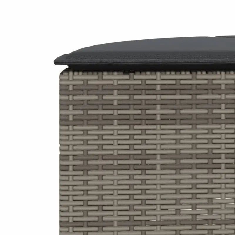Halfronde loungeset in grijs materiaal met gepoedercoat staal for tuin of terras - Loungebanken
