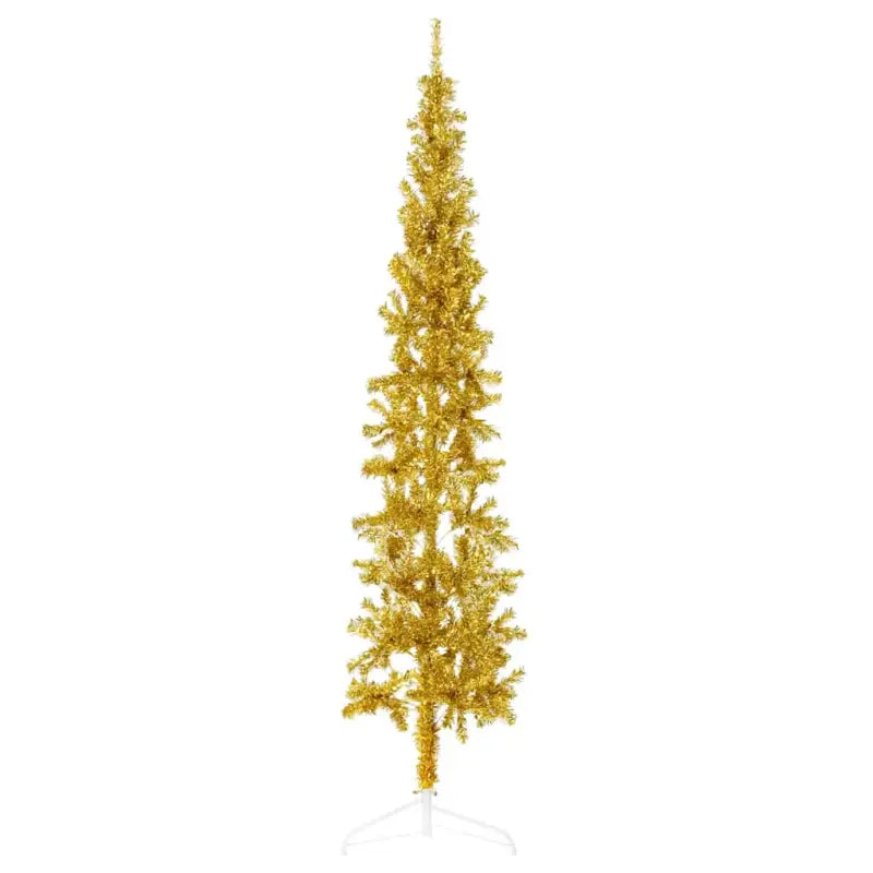 Halve kunstkerstboom voor een gezellige feestdagen sfeer - Goud / 180 cm / 1 - Kerstbomen