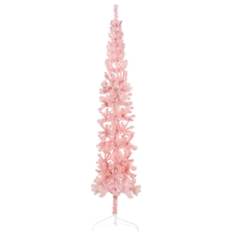 Halve kunstkerstboom voor een gezellige feestdagen sfeer - Roze / 240 cm / 1 - Kerstbomen