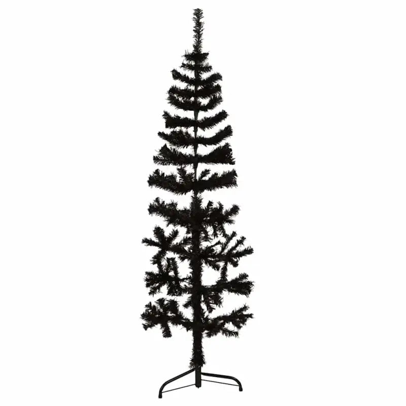 Halve kunstkerstboom voor een gezellige feestdagen sfeer - Zwart / 150 cm / 1 - Kerstbomen