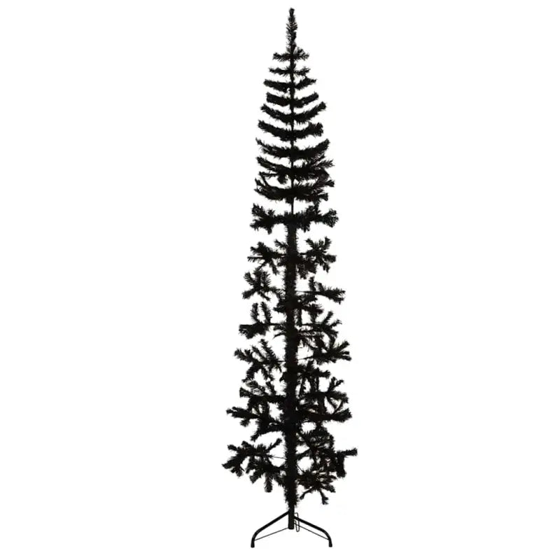 Halve kunstkerstboom voor een gezellige feestdagen sfeer - Zwart / 210 cm / 1 - Kerstbomen