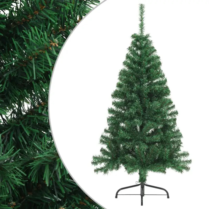 Halve kunstkerstboom voor een volle en realistische feestdagen sfeer - Groen / 120 x 68 cm / 1 - Kerstbomen