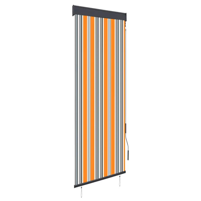 Handbediend tuinrolgordijn voor balkon tuin of terras - Geel en blauw / 60 x 250 cm - Jaloezieën & rolgordijnen