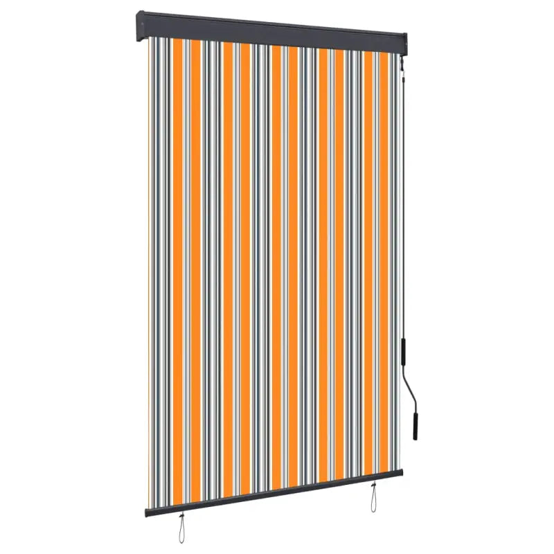Handbediend tuinrolgordijn voor balkon tuin of terras - Geel en blauw / 120 x 250 cm - Jaloezieën & rolgordijnen