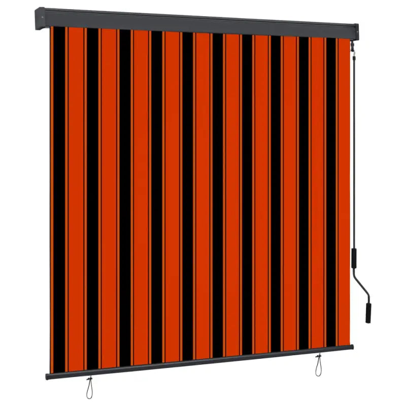 Handbediend tuinrolgordijn voor balkon tuin of terras - Oranje en bruin / 170 x 250 cm - Jaloezieën & rolgordijnen