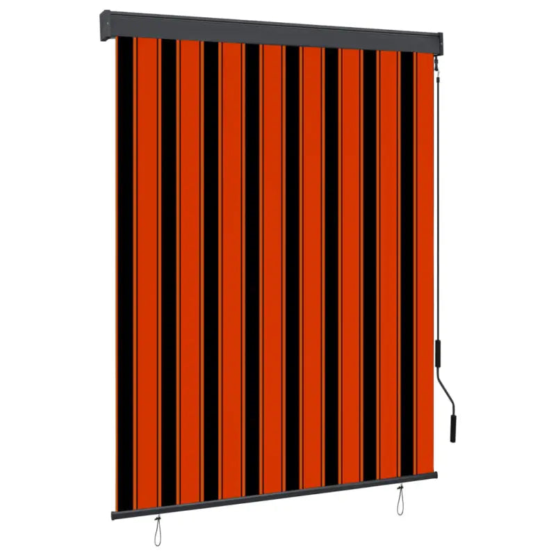 Handbediend tuinrolgordijn voor balkon tuin of terras - Oranje en bruin / 140 x 250 cm - Jaloezieën & rolgordijnen