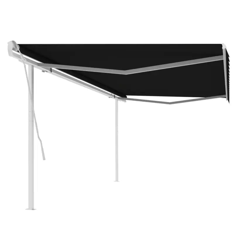 Handmatige uitschuifbare terrasluifel met gepoedercoat aluminium frame - Antraciet / 5 x 3.5 m / 1 - Zonwering