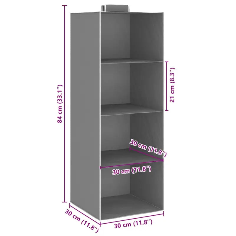 Hangende organiser voor kledingkast met brede open schappen - Kledingrekken & kastinrichting