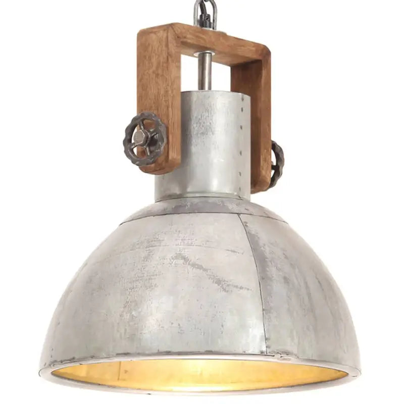 Hanglamp van massief gerecycled hout voor woonkamer en eetkamer - Zilver / Ø 30 cm / 1 - Lampen