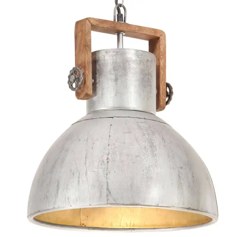 Hanglamp van massief gerecycled hout voor woonkamer en eetkamer - Zilver / Ø 40 cm / 1 - Lampen