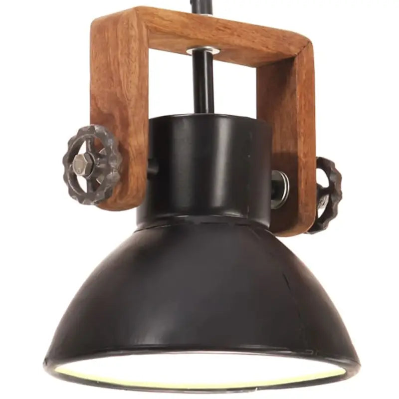Hanglamp van massief gerecycled hout voor woonkamer en eetkamer - Zwart / Ø 19 cm / 1 - Lampen