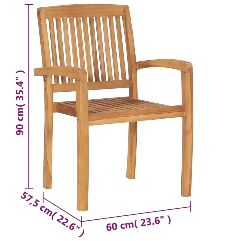 Hard teakhout tuinstoelen met fijn geschuurd ontwerp voor rustieke charme - Tuinstoelen