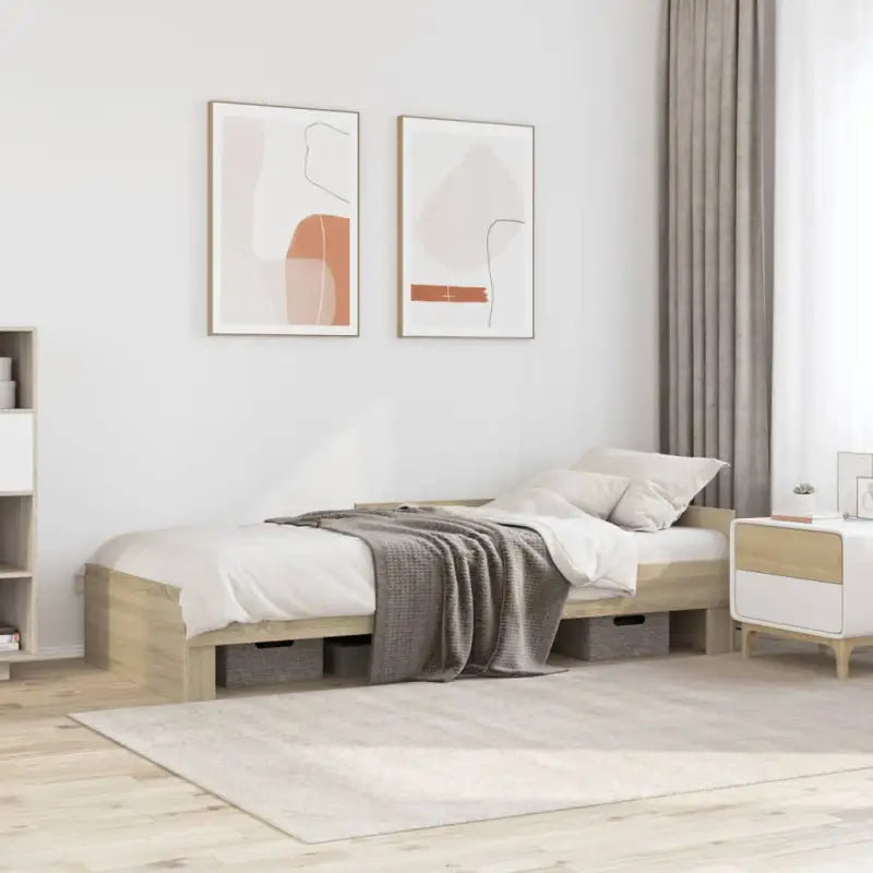 Harde houten bedframe voor een goede nachtrust - Sonoma eiken / 90 x 190 cm - Bedden & bedframes