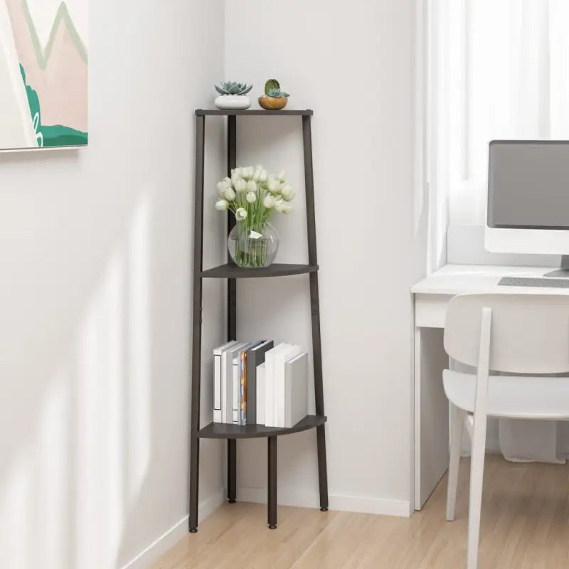 Hoekkast met drie schappen voor extra opbergruimte - Boekenkasten