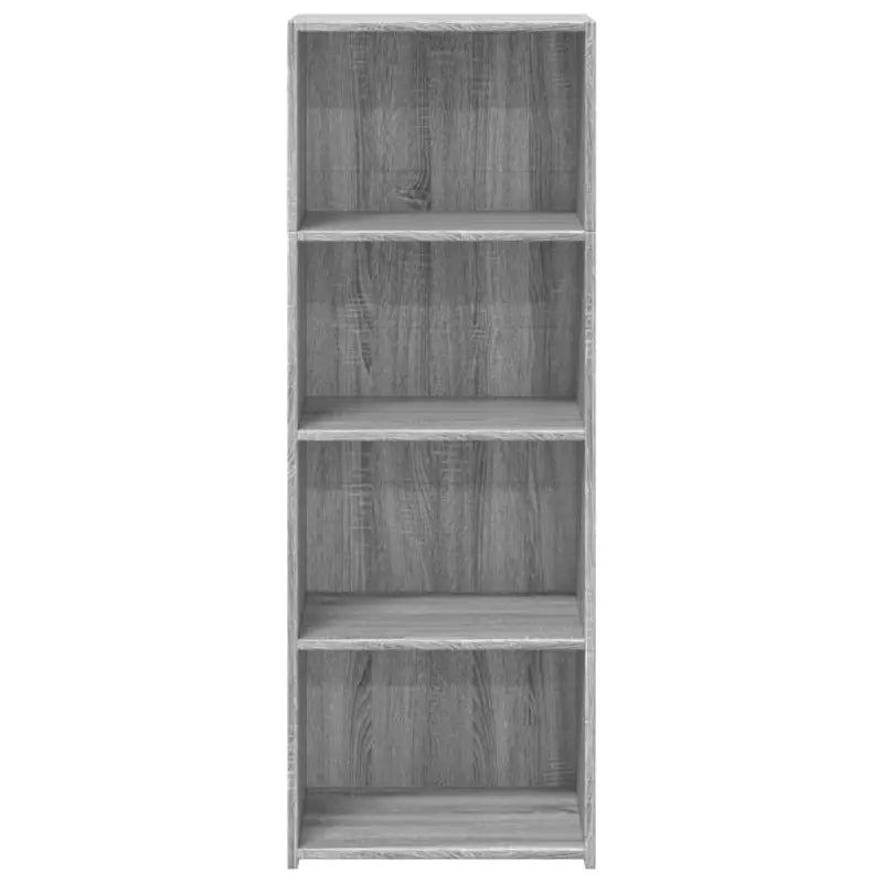 Hoge kast in grijs Sonoma van bewerkt hout voor een klassieke uitstraling - Dressoirs & buffetkasten