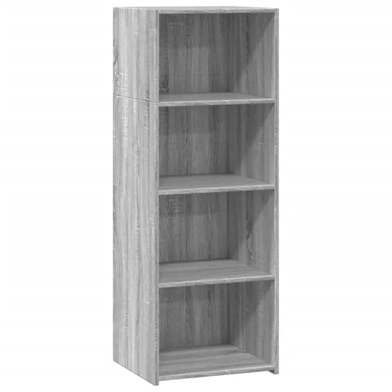 Hoge kast in grijs Sonoma van bewerkt hout voor een klassieke uitstraling - Dressoirs & buffetkasten