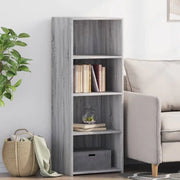 Hoge kast in grijs Sonoma van bewerkt hout voor een klassieke uitstraling - Dressoirs & buffetkasten
