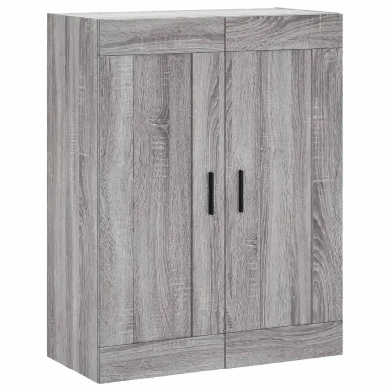 Hoge kast in grijs sonoma van bewerkt hout voor een stijlvolle uitstraling - Dressoirs & buffetkasten