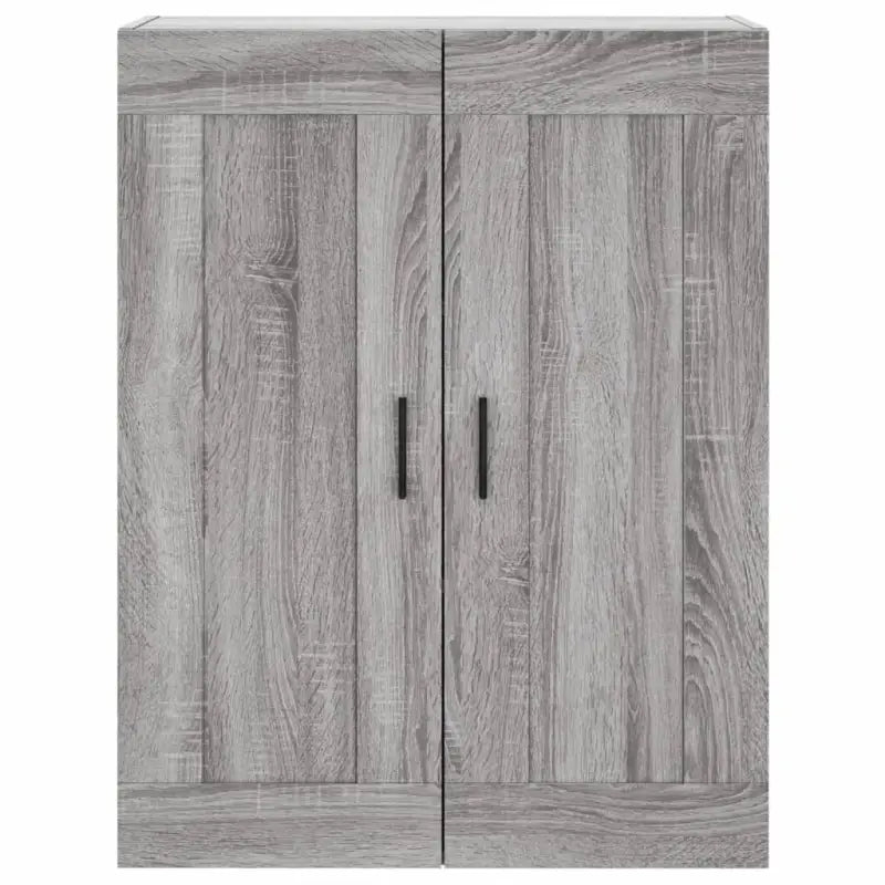 Hoge kast in grijs sonoma van bewerkt hout voor een stijlvolle uitstraling - Dressoirs & buffetkasten