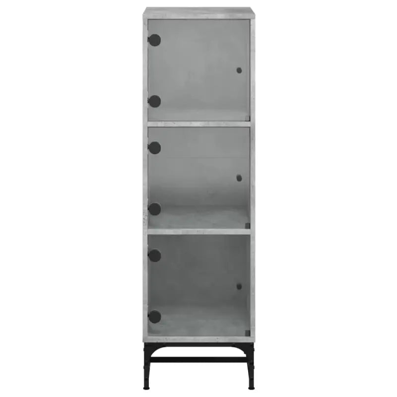 Hoge kast met glazen deuren voor een trendy en duurzame uitstraling - Dressoirs & buffetkasten