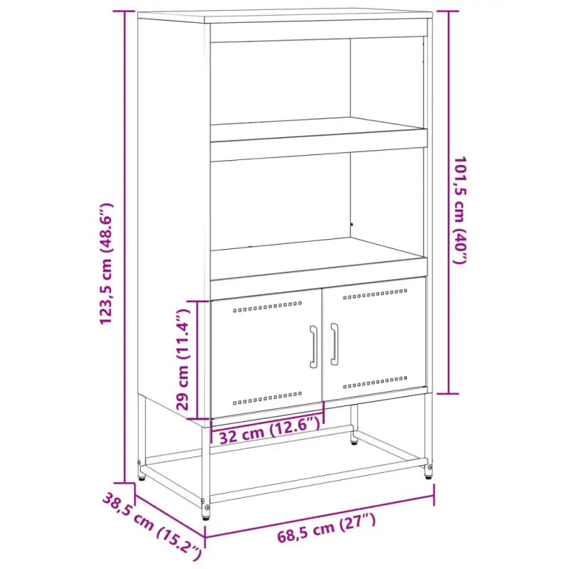 Hoge kast met industriële stijl voor woon en slaapkamer - Dressoirs & buffetkasten
