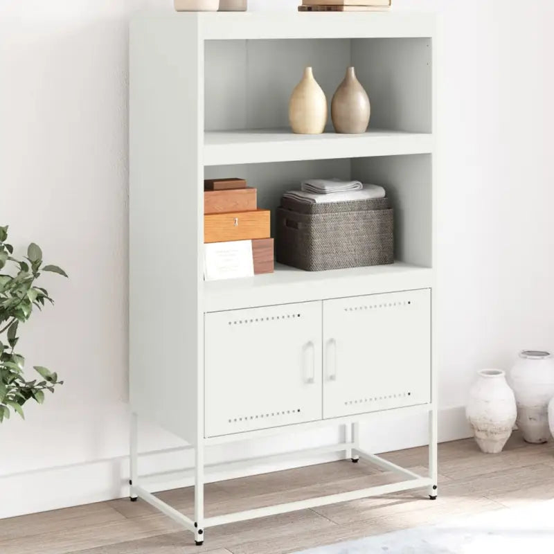 Hoge kast met industriële stijl voor woon en slaapkamer - Wit / 1 - Dressoirs & buffetkasten