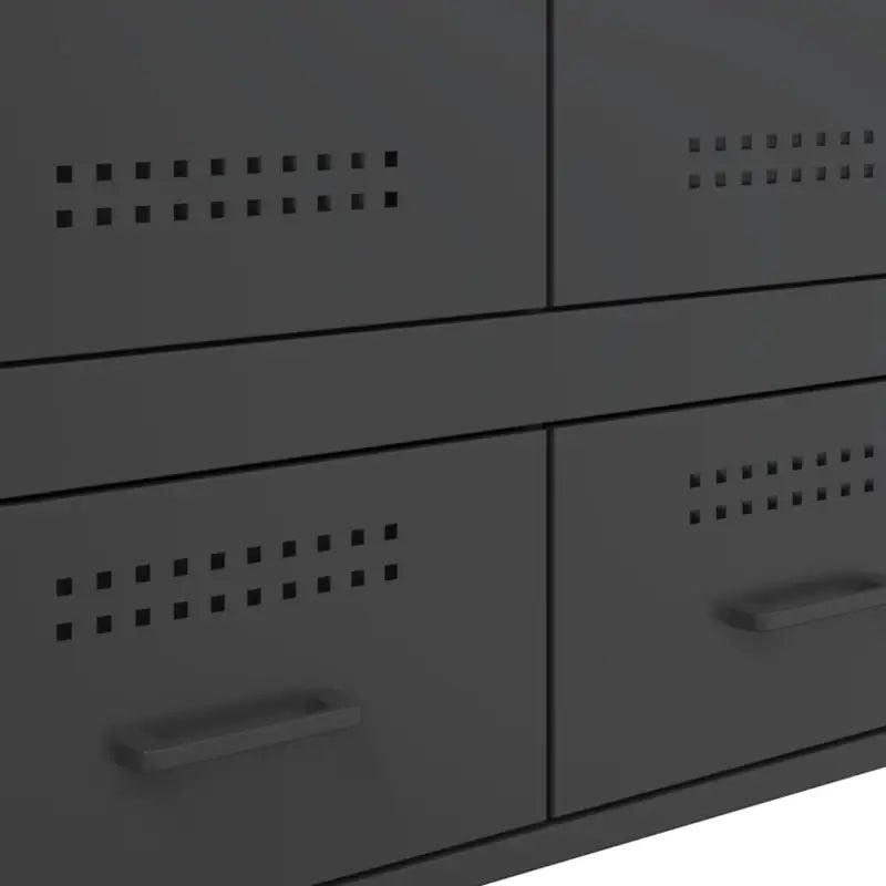 Hoge kast met koudgewalst staal en verstelbare schroefpoten - Dressoirs & buffetkasten