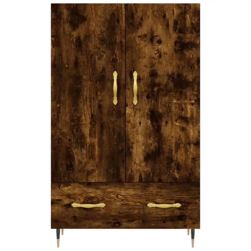 Hoge kast met metalen poten van bewerkt hout voor moderne interieurs - Dressoirs & buffetkasten