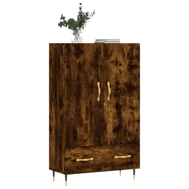 Hoge kast met metalen poten van bewerkt hout voor moderne interieurs - Dressoirs & buffetkasten