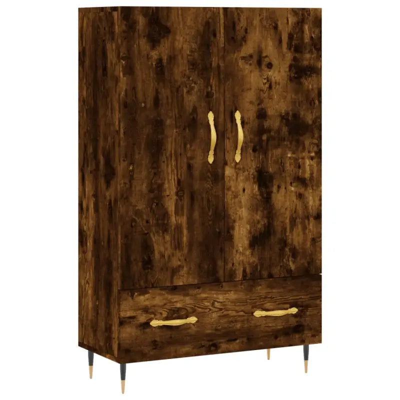 Hoge kast met metalen poten van bewerkt hout voor moderne interieurs - Dressoirs & buffetkasten