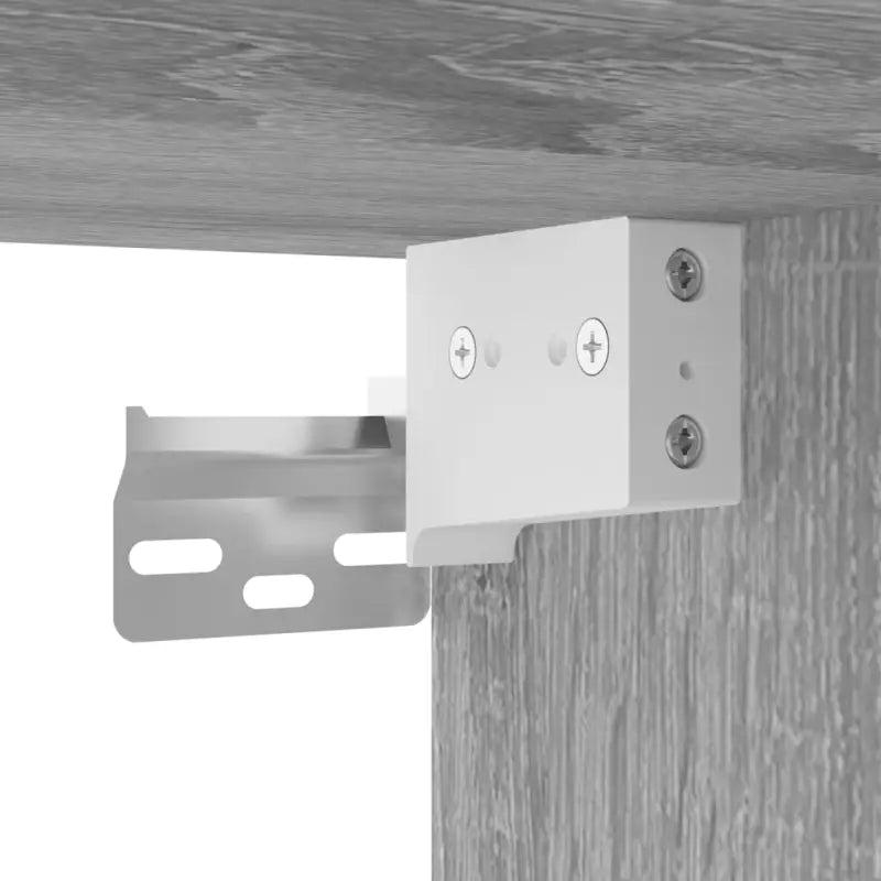 Hoge kast van bewerkt hout in grijs sonoma stijl - Dressoirs & buffetkasten