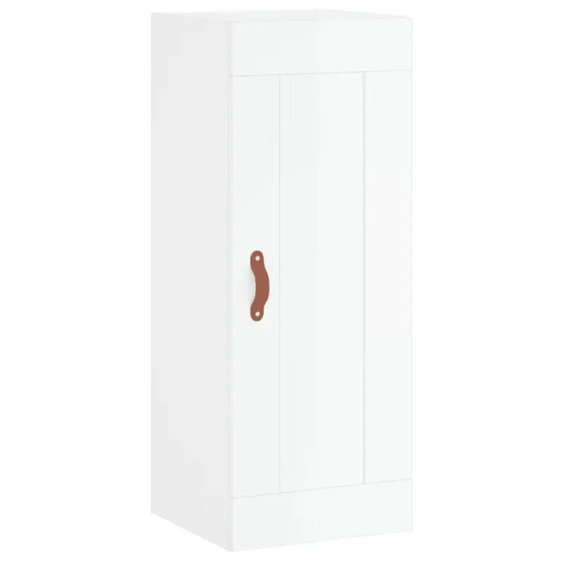 Hoge kast van bewerkt hout in hoogglans wit voor een trendy interieur - Dressoirs & buffetkasten