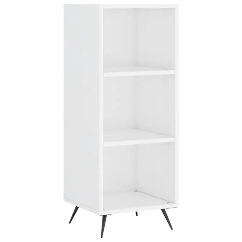 Hoge kast van bewerkt hout in hoogglans wit voor een trendy interieur - Dressoirs & buffetkasten