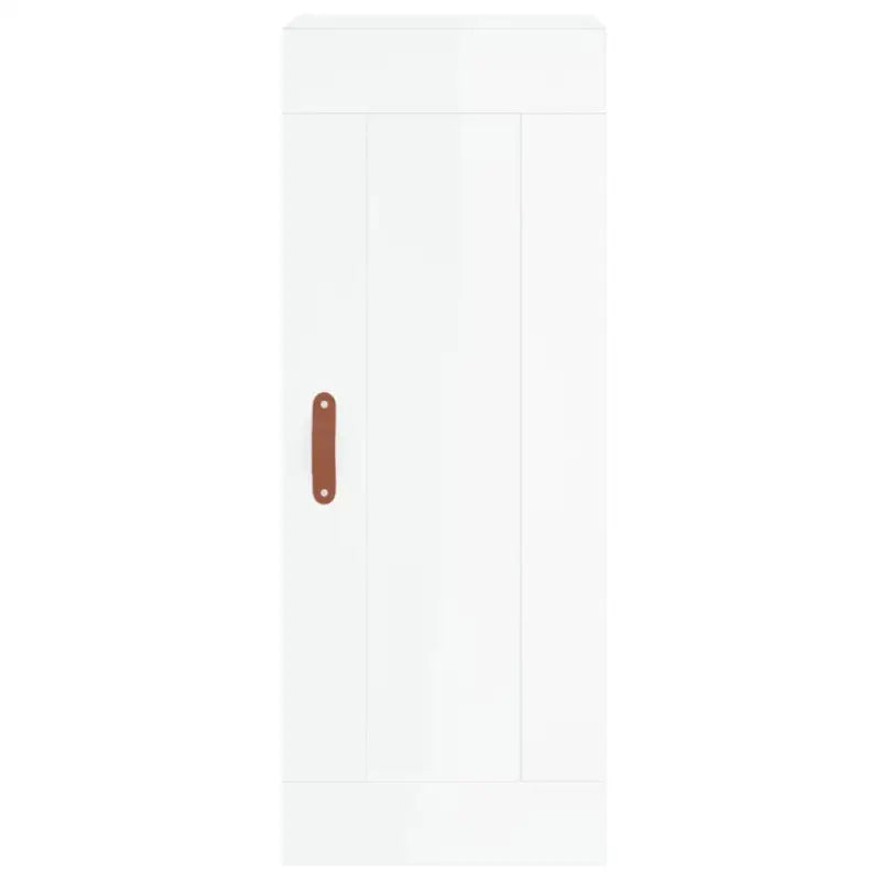 Hoge kast van bewerkt hout in hoogglans wit voor een trendy interieur - Dressoirs & buffetkasten