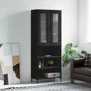 Hoge kast van bewerkt hout met charme en duurzame kwaliteit - Dressoirs & buffetkasten