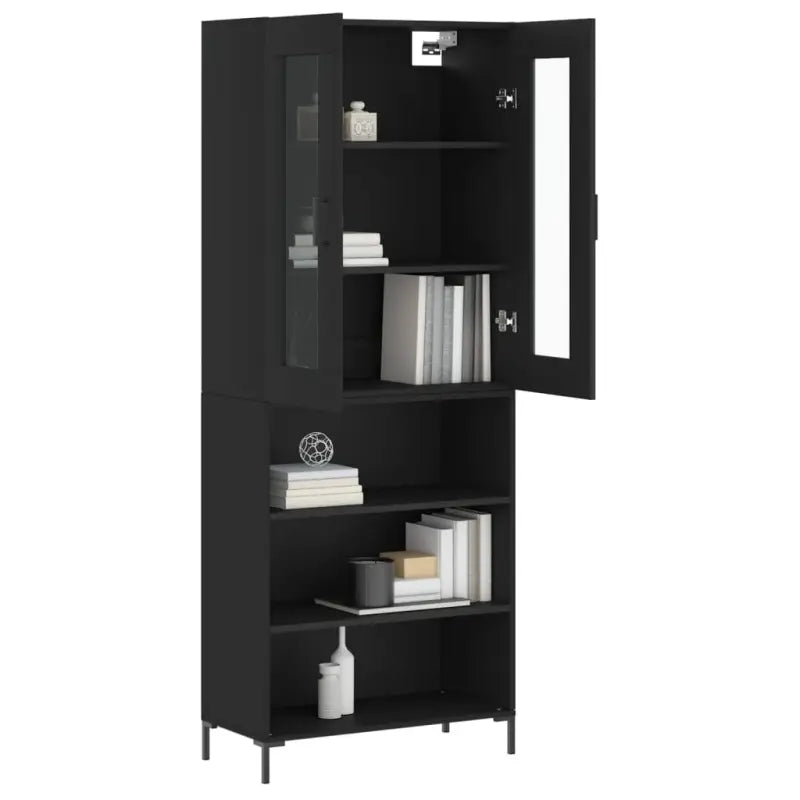 Hoge kast van bewerkt hout met charme en duurzame kwaliteit - Dressoirs & buffetkasten