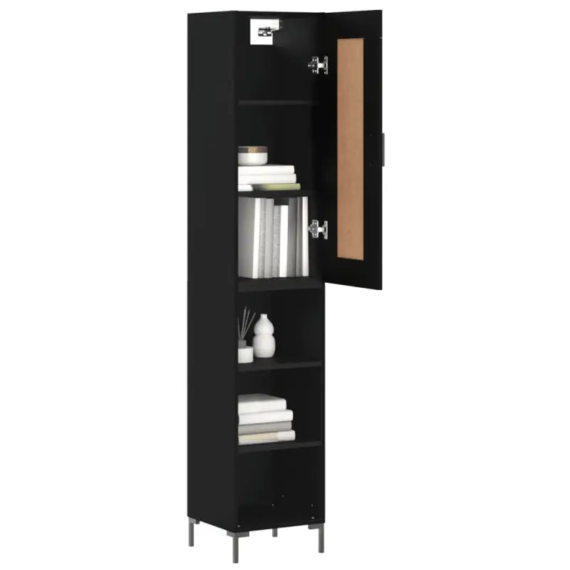 Hoge kast van bewerkt hout met duurzame charme - Dressoirs & buffetkasten