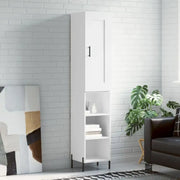 Hoge kast van bewerkt hout met duurzame en stabiele afwerking - Dressoirs & buffetkasten