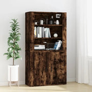 Hoge kast van bewerkt hout met duurzame en stabiele afwerking - Dressoirs & buffetkasten