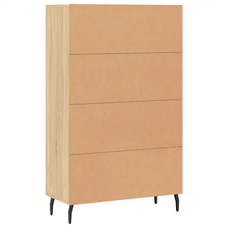 Hoge kast van bewerkt hout met metalen poten voor een moderne look - Dressoirs & buffetkasten