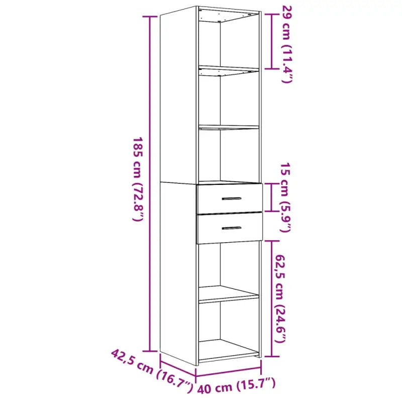 Hoge kast van bewerkt hout voor een klassieke en praktische inrichting - Dressoirs & buffetkasten