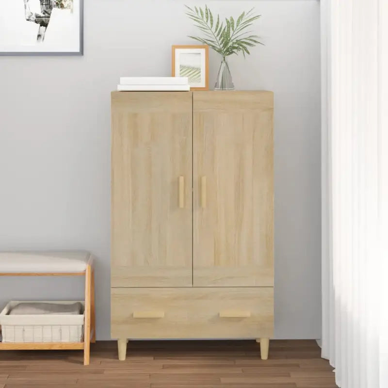 Hoge kast van bewerkt hout voor een stijlvolle bestaande interieurstijl - Sonoma eiken / 1 - Dressoirs & buffetkasten