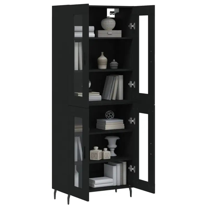 Hoge kast van bewerkt hout voor een stijlvolle en duurzame inrichting - Dressoirs & buffetkasten